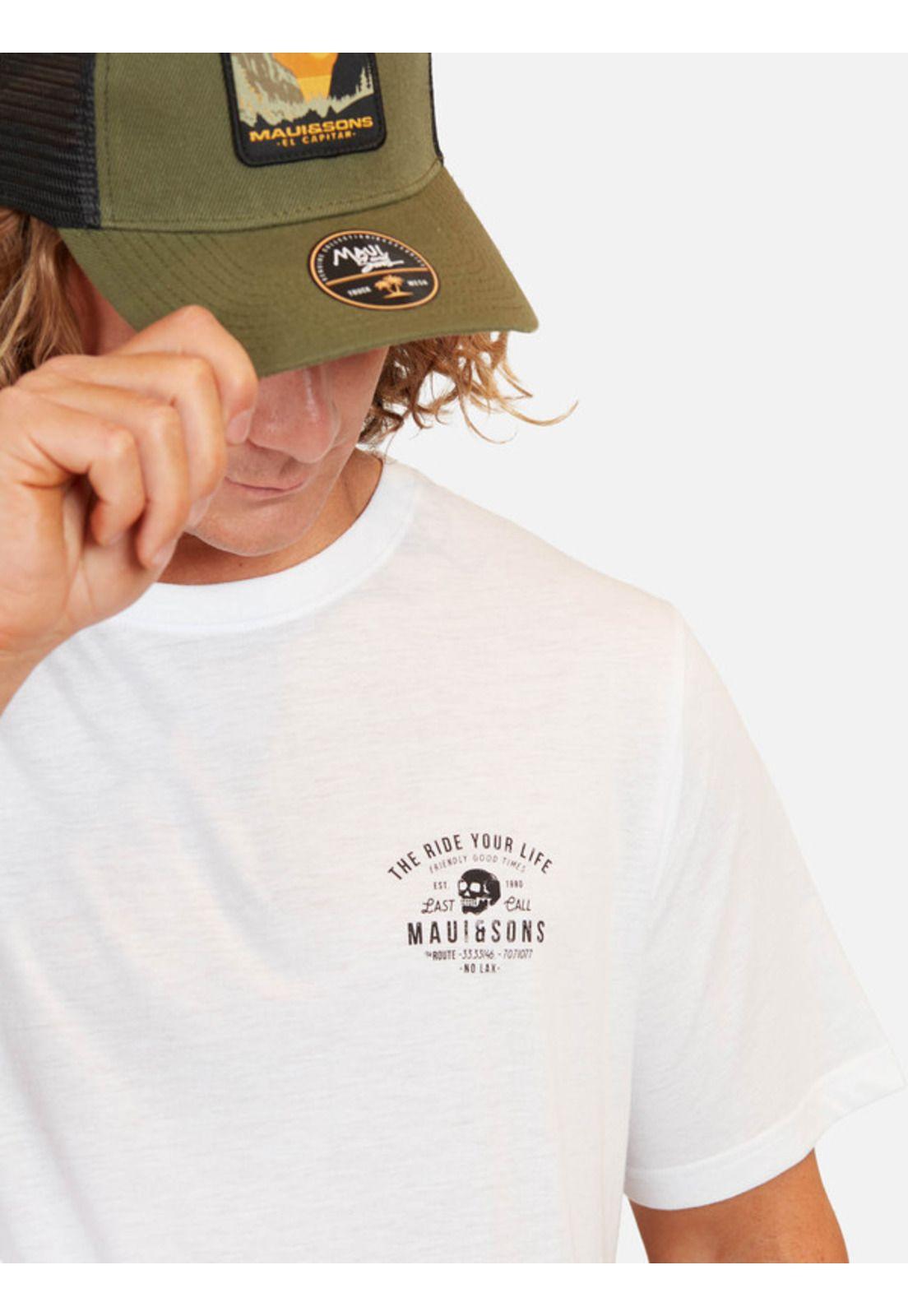 Polera Good Times Ss Tee Hombre Blanco Maui And Sons-2