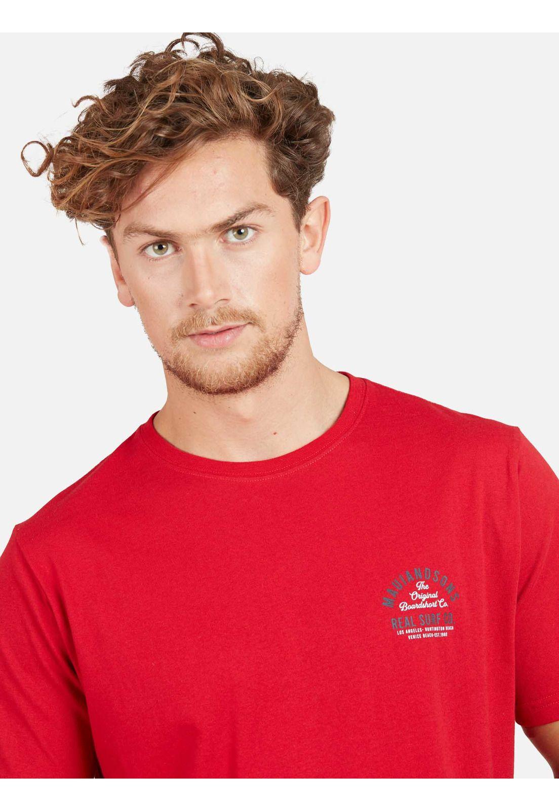 Polera REAL SURF CO. SS TEE Hombre Rojo Maui & Sons-2