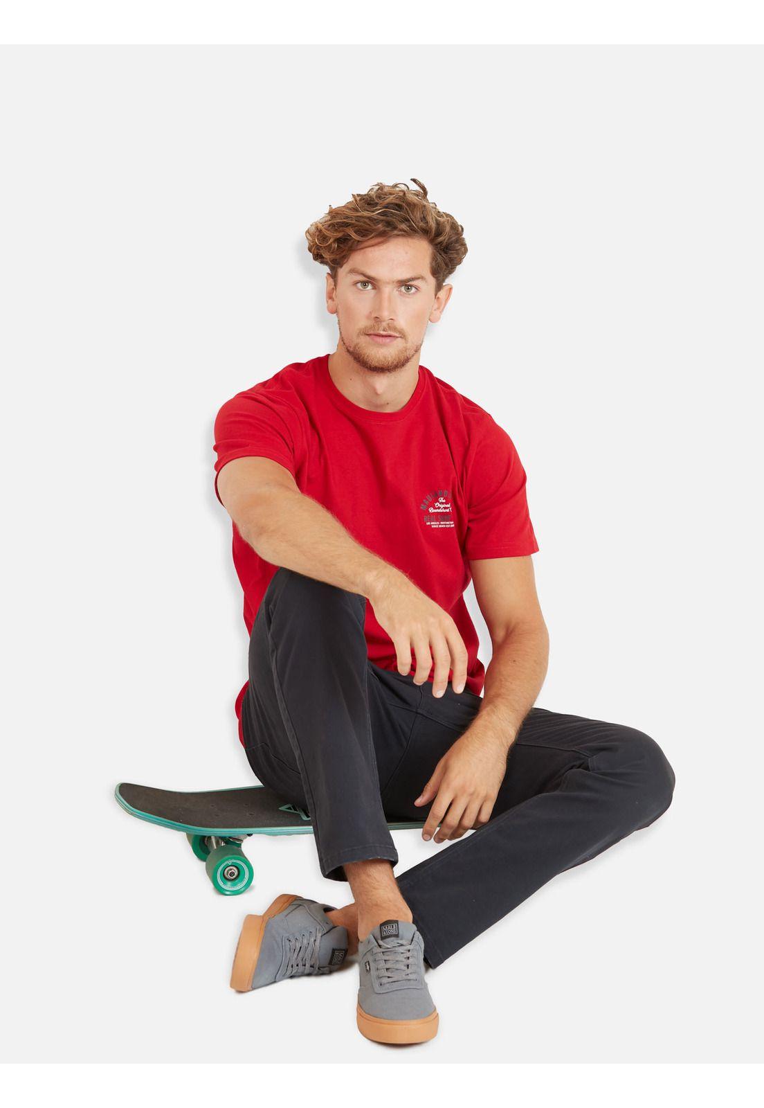 Polera REAL SURF CO. SS TEE Hombre Rojo Maui & Sons-3