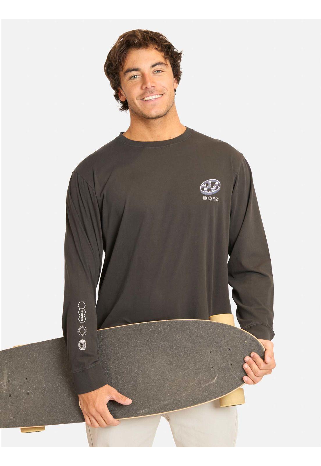 Polera ML Matec Negro Hombre Maui And Sons-0