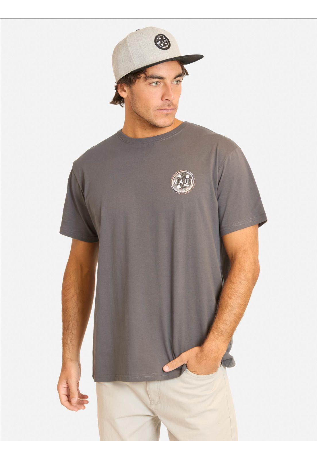 Polera MC Rexoloft Gris Hombre Maui And Sons-0