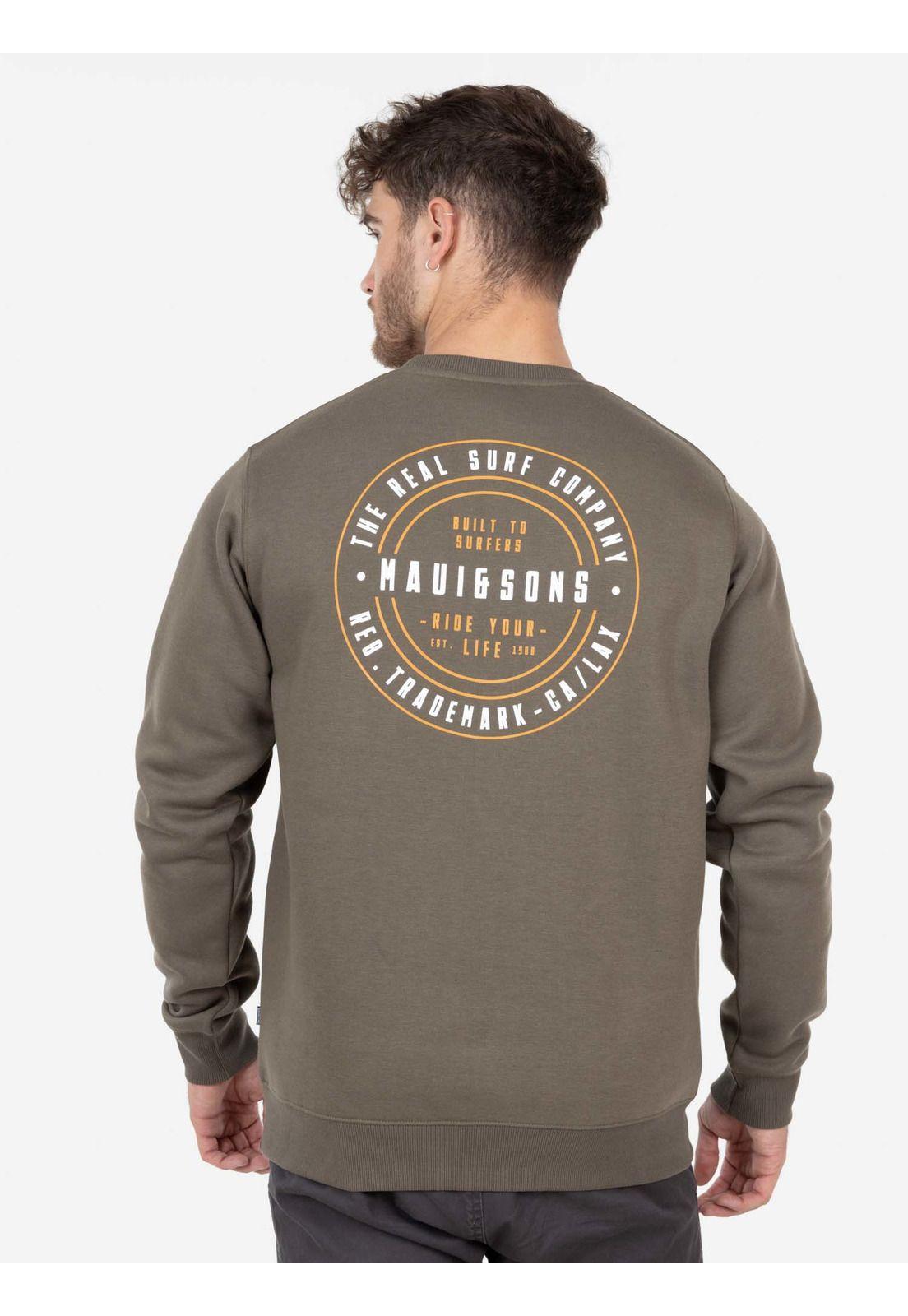 Poleron REAL SURF COMPANY Hombre Verde Maui and Sons-3