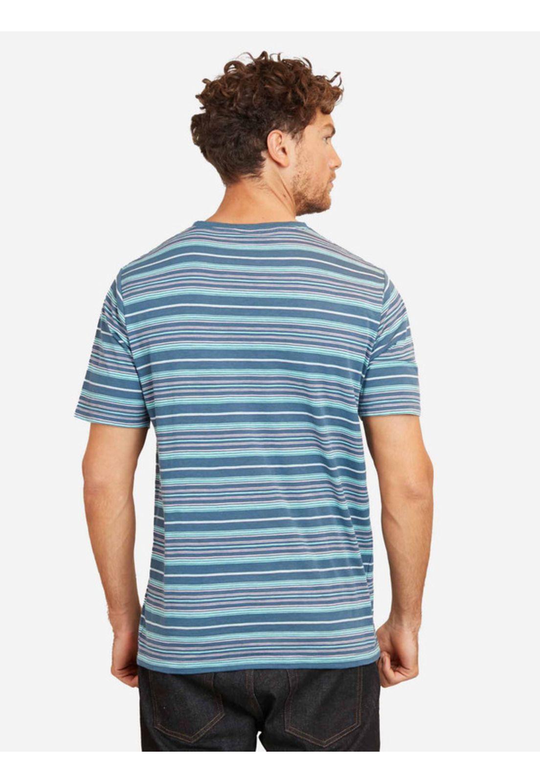 Polera Striped Drop Slub Fabric Hombre Multicolor Maui And Sons-1