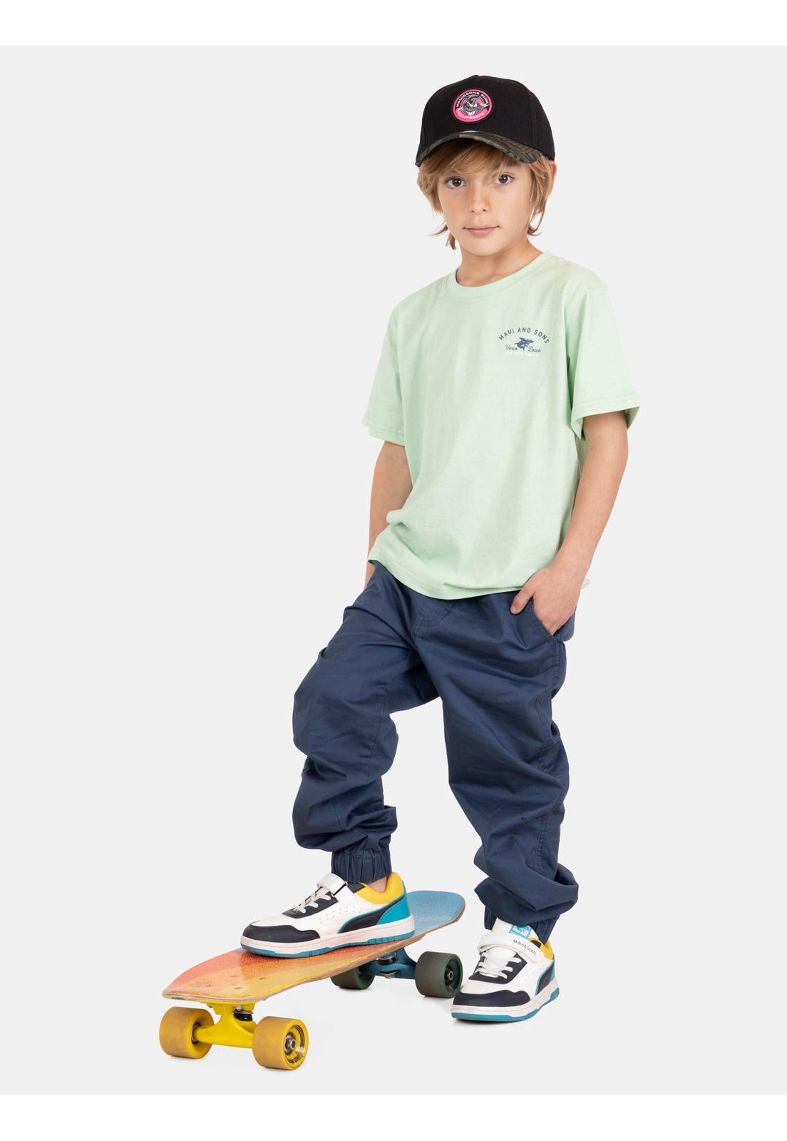 Pantalón Jogger Naluair Celeste Infantil Maui And Sons-3