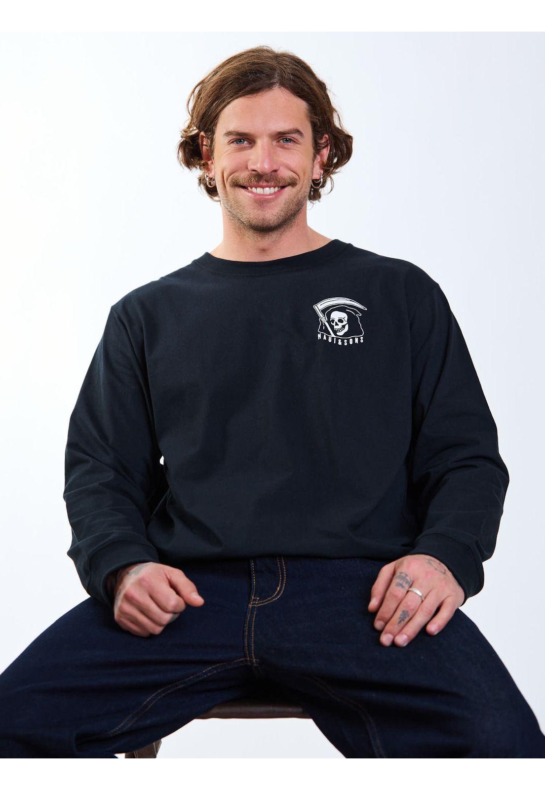 Polera ML Spirit Negro Hombre Maui and Sons-7