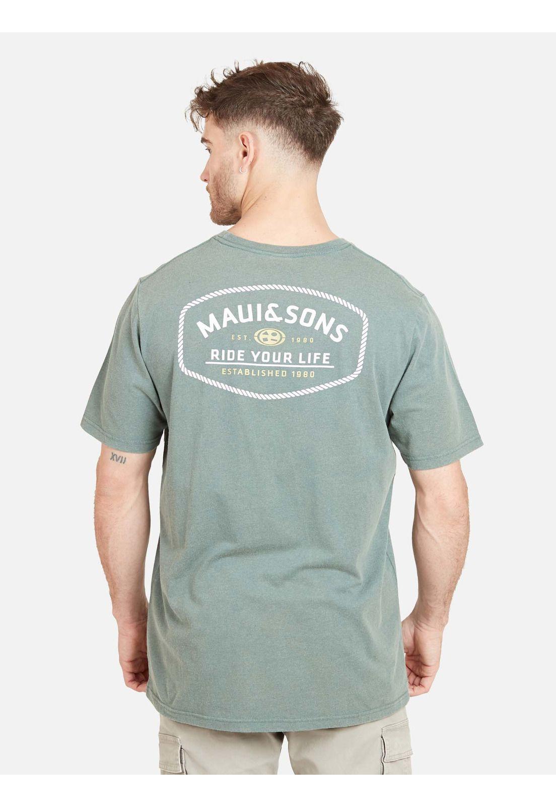Polera RETRO COOKIE SS TEE Hombre Verde Maui & Sons-1