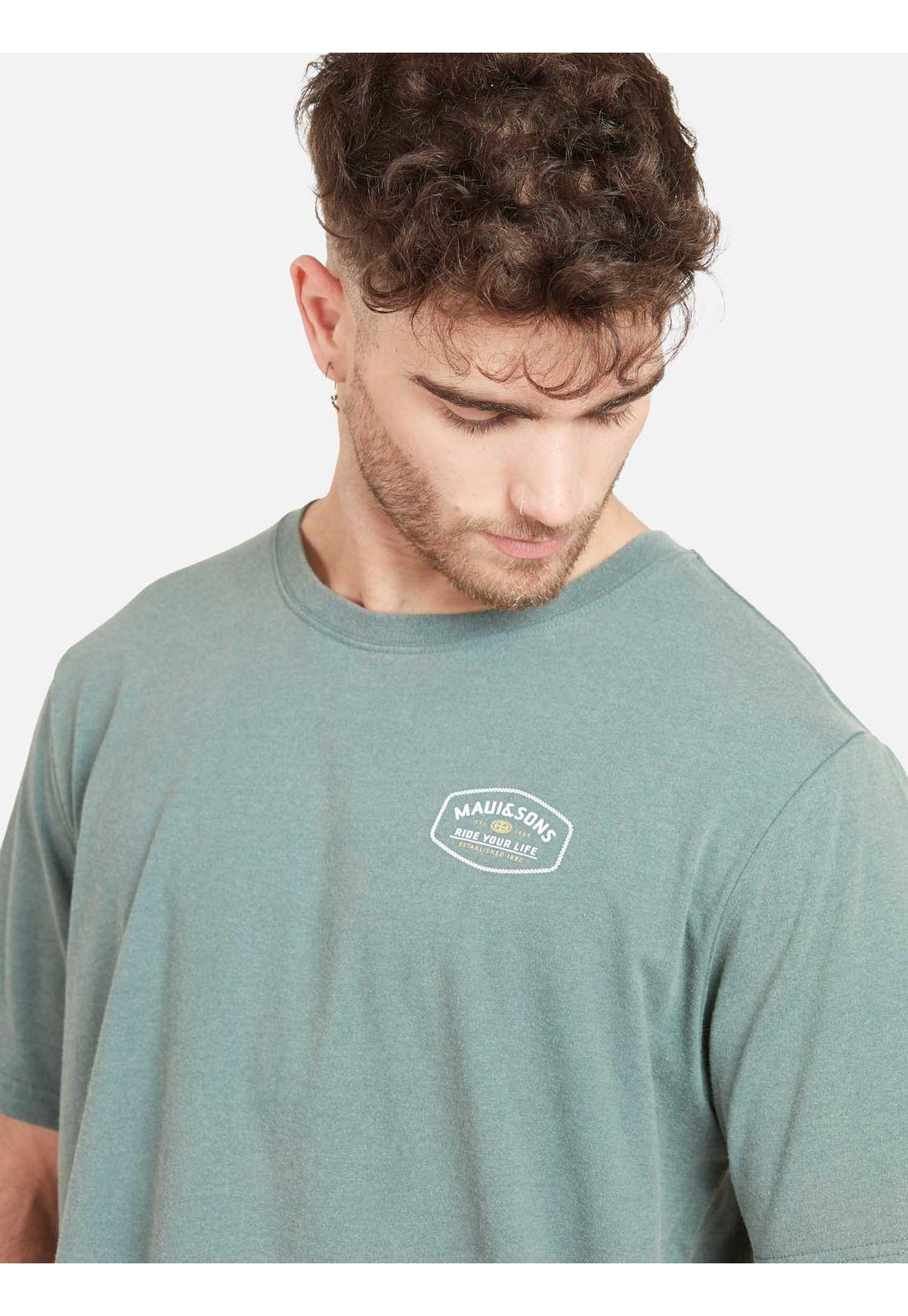 Polera RETRO COOKIE SS TEE Hombre Verde Maui & Sons-3