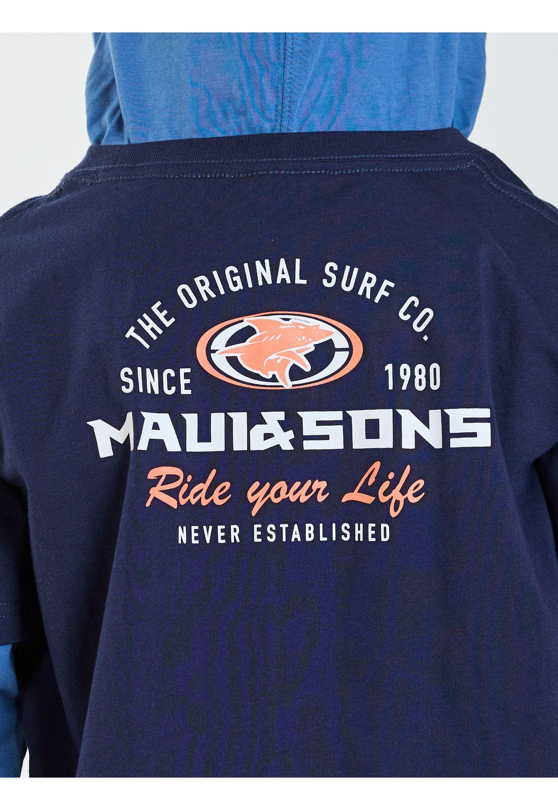Polera ML Surf Legacy Azul Infantil Maui and Sons-3