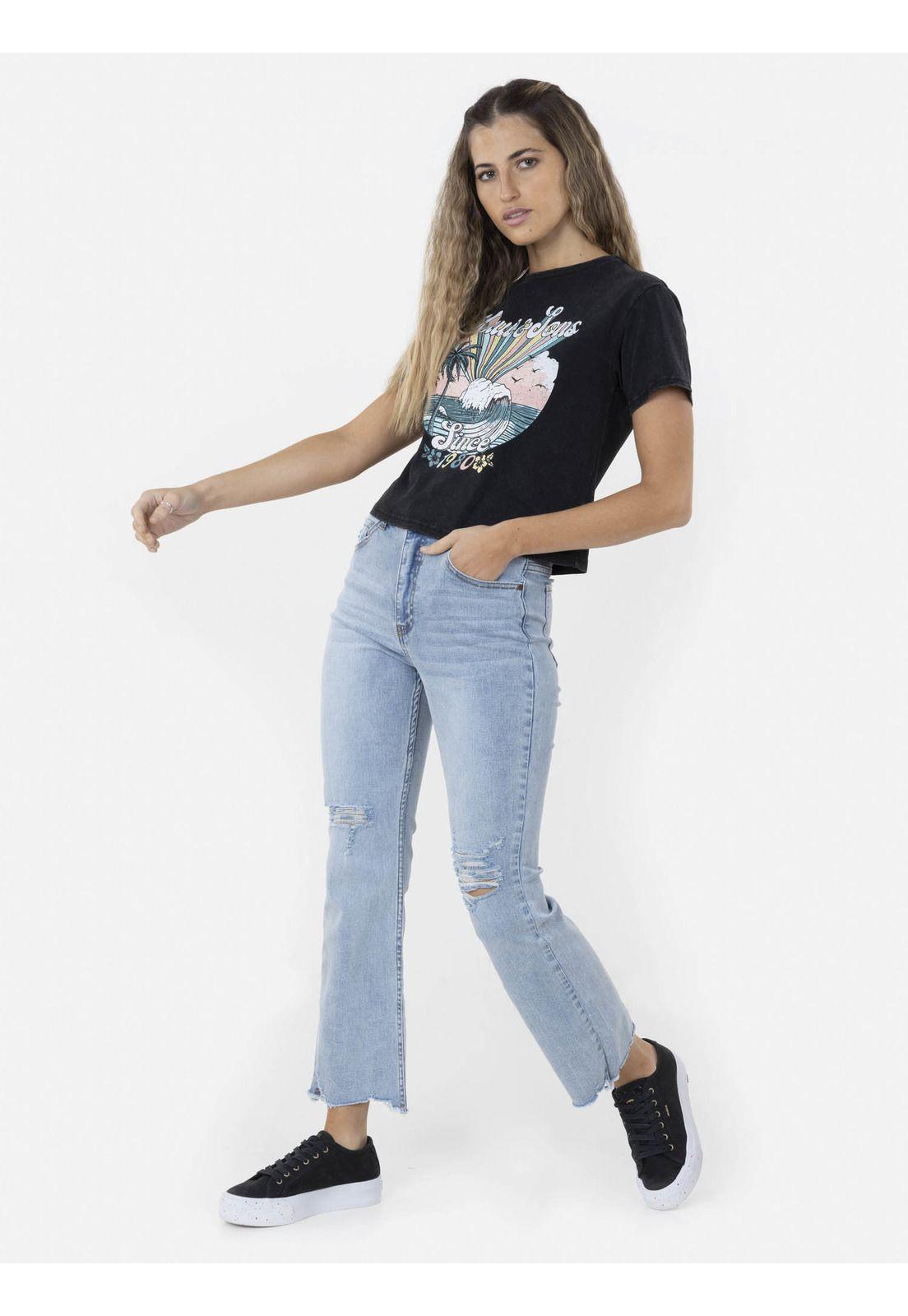 Polera 80`S ROLLING ON Mujer Negro Maui and Sons-3