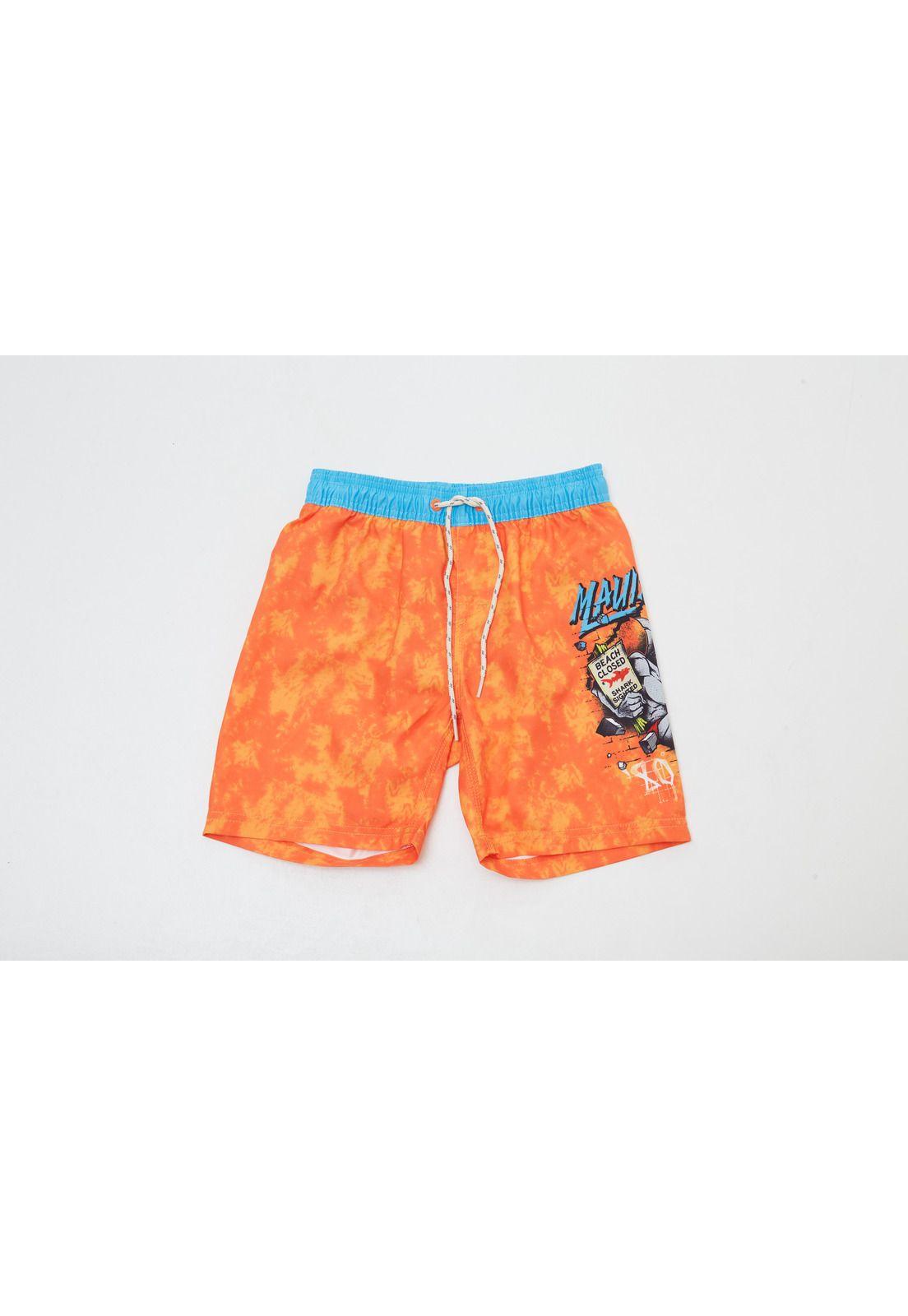 Traje de baño Hombre Naranja-0