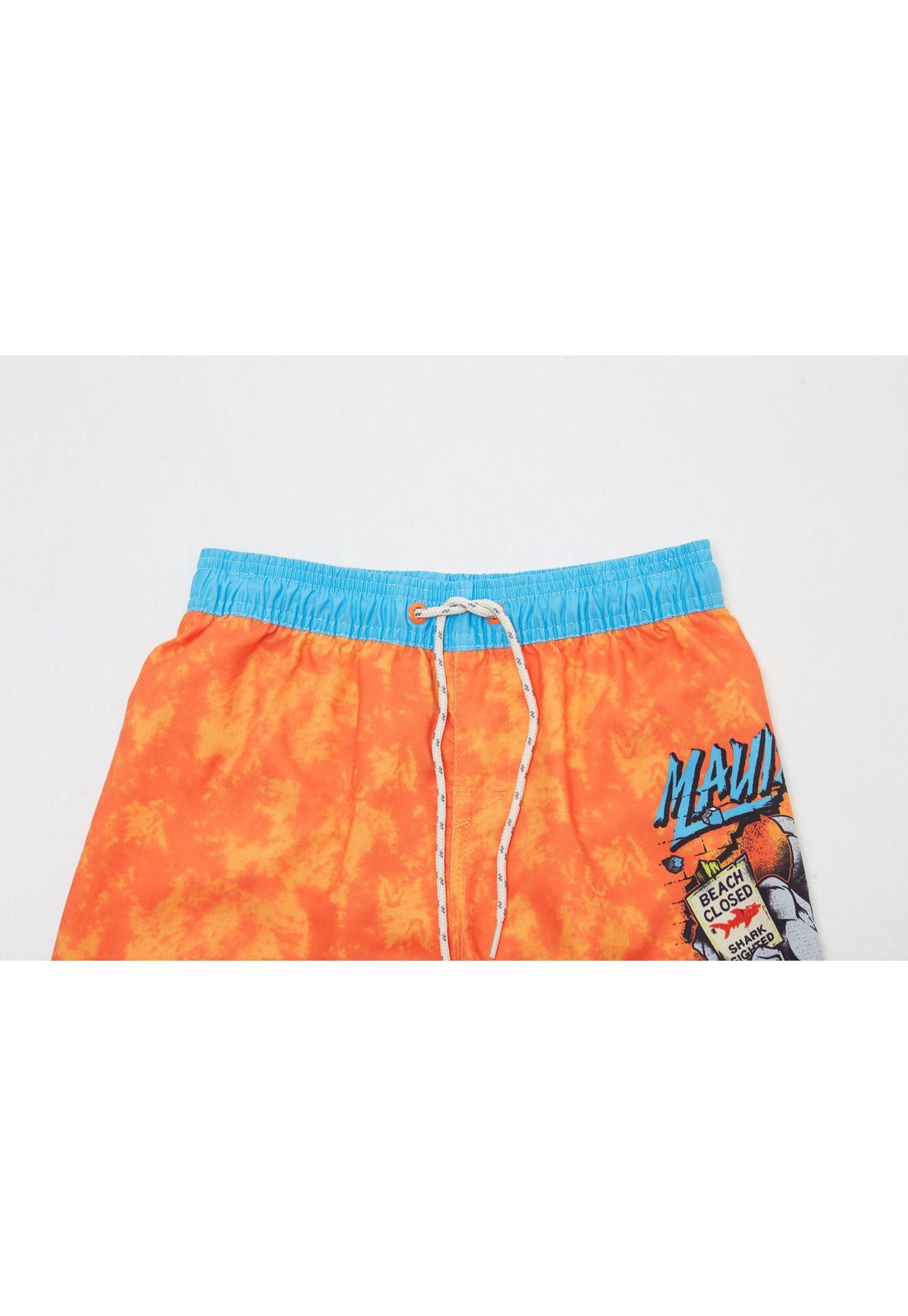 Traje de baño Hombre Naranja-1