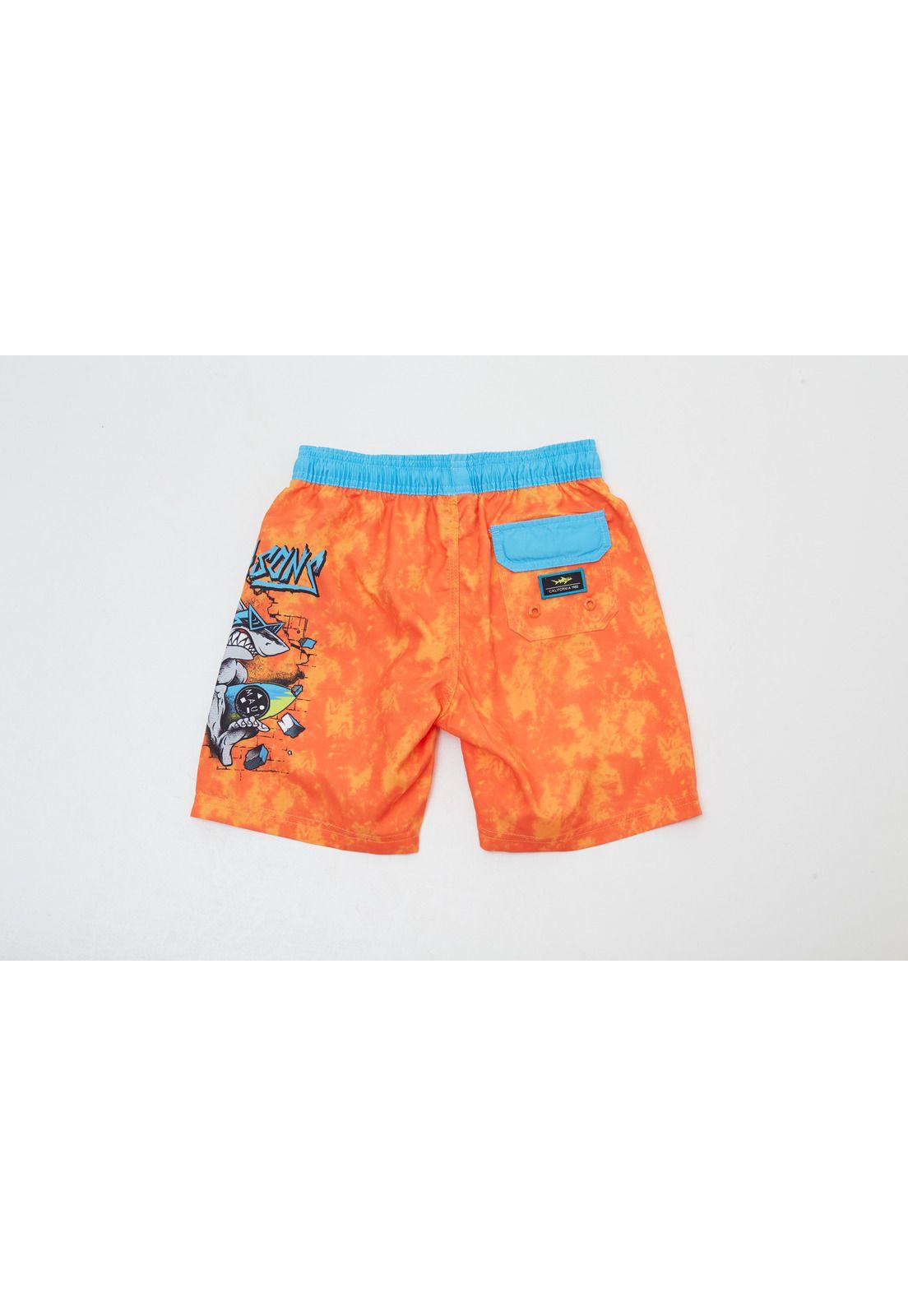 Traje de baño Hombre Naranja-2