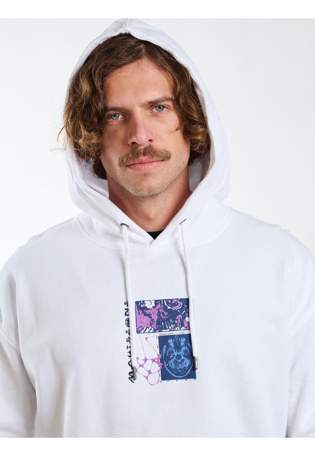 Poleron Canguro Shore Blanco Hombre Maui and Sons-4