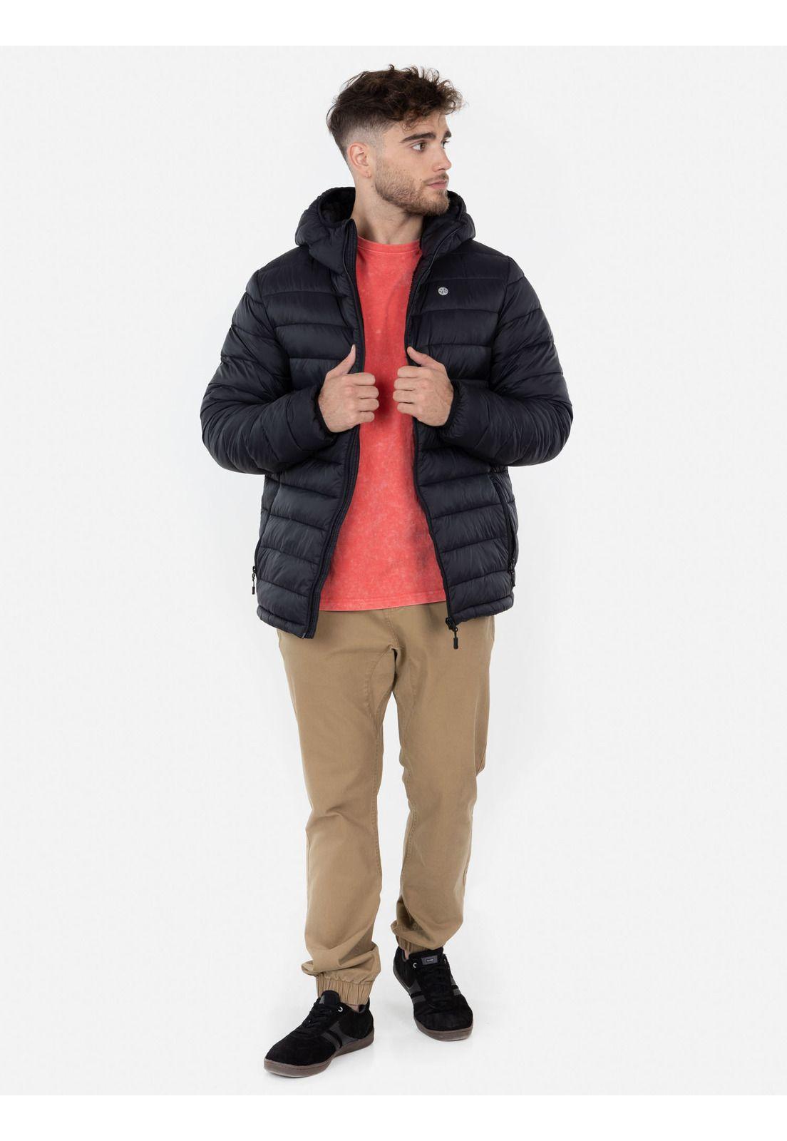 Parka Sherpa Quilted Hombre Negro Maui and Sons-2