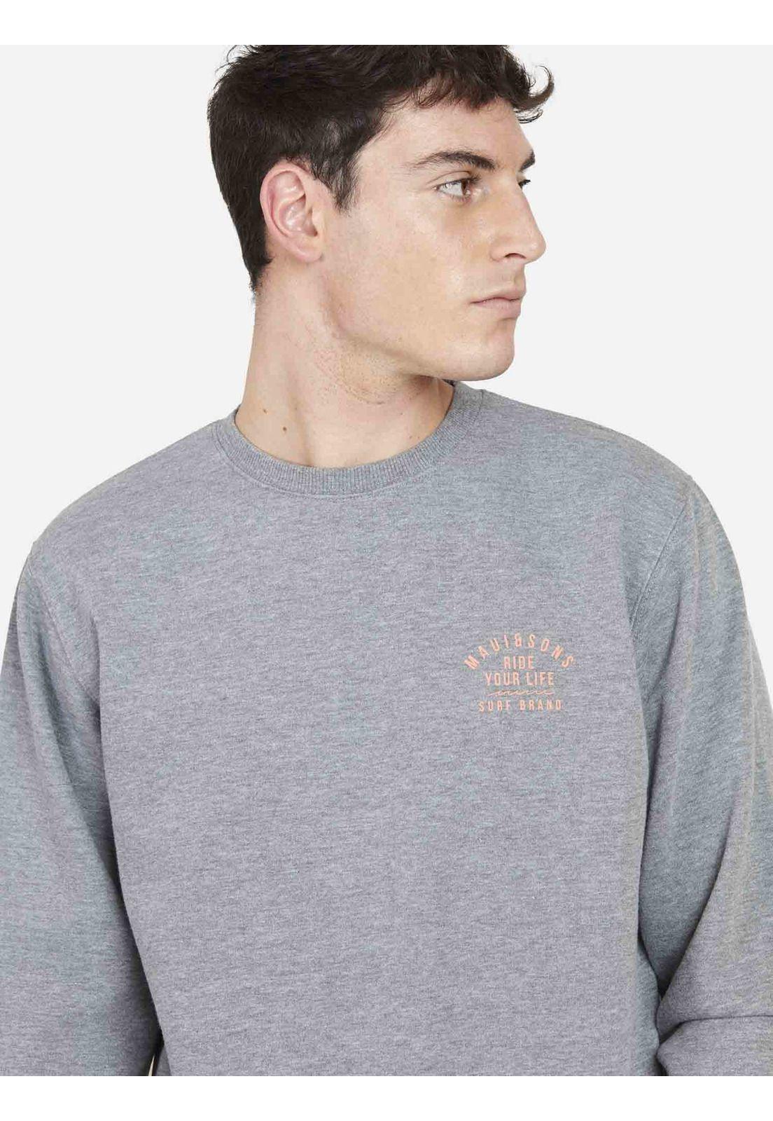 Poleron CALM SEA Hombre Gris Maui and Sons-2