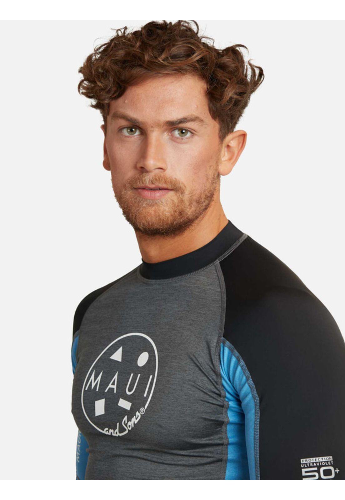 Polera UVP SunWave Shield Gris Hombre Maui and sons-2