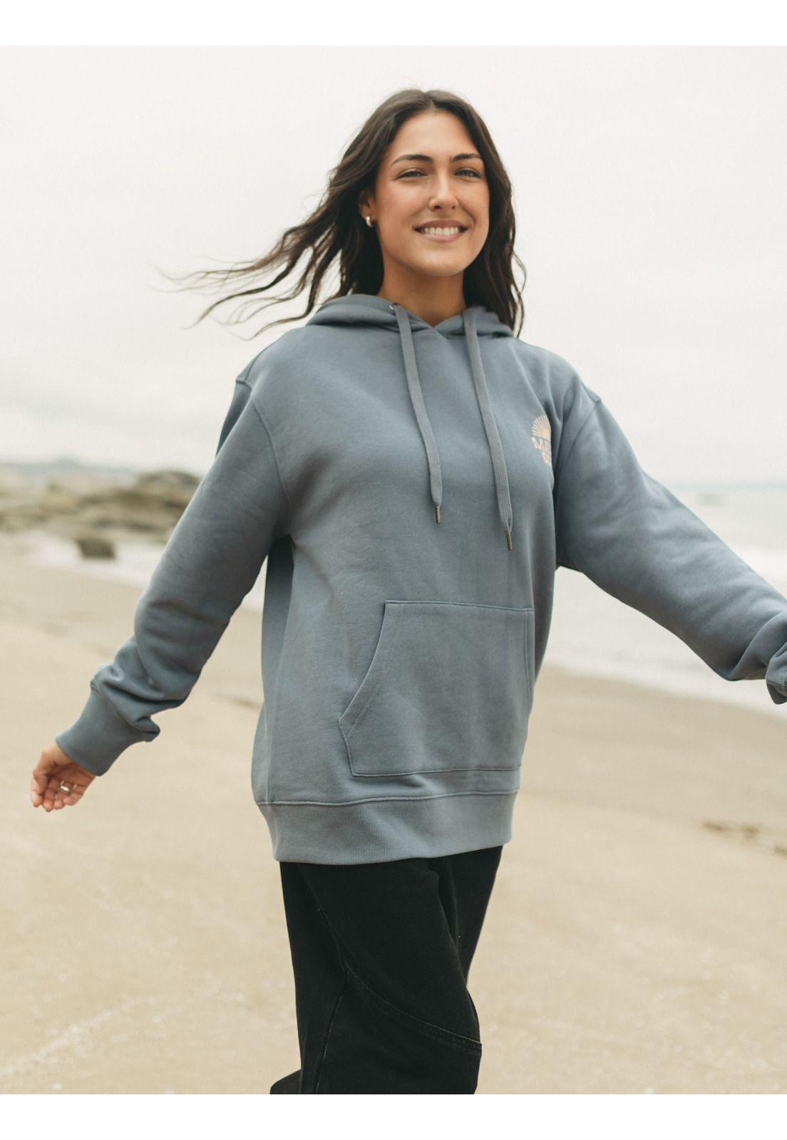 Poleron Canguro Maldivas Celeste Mujer Maui And Sons-0