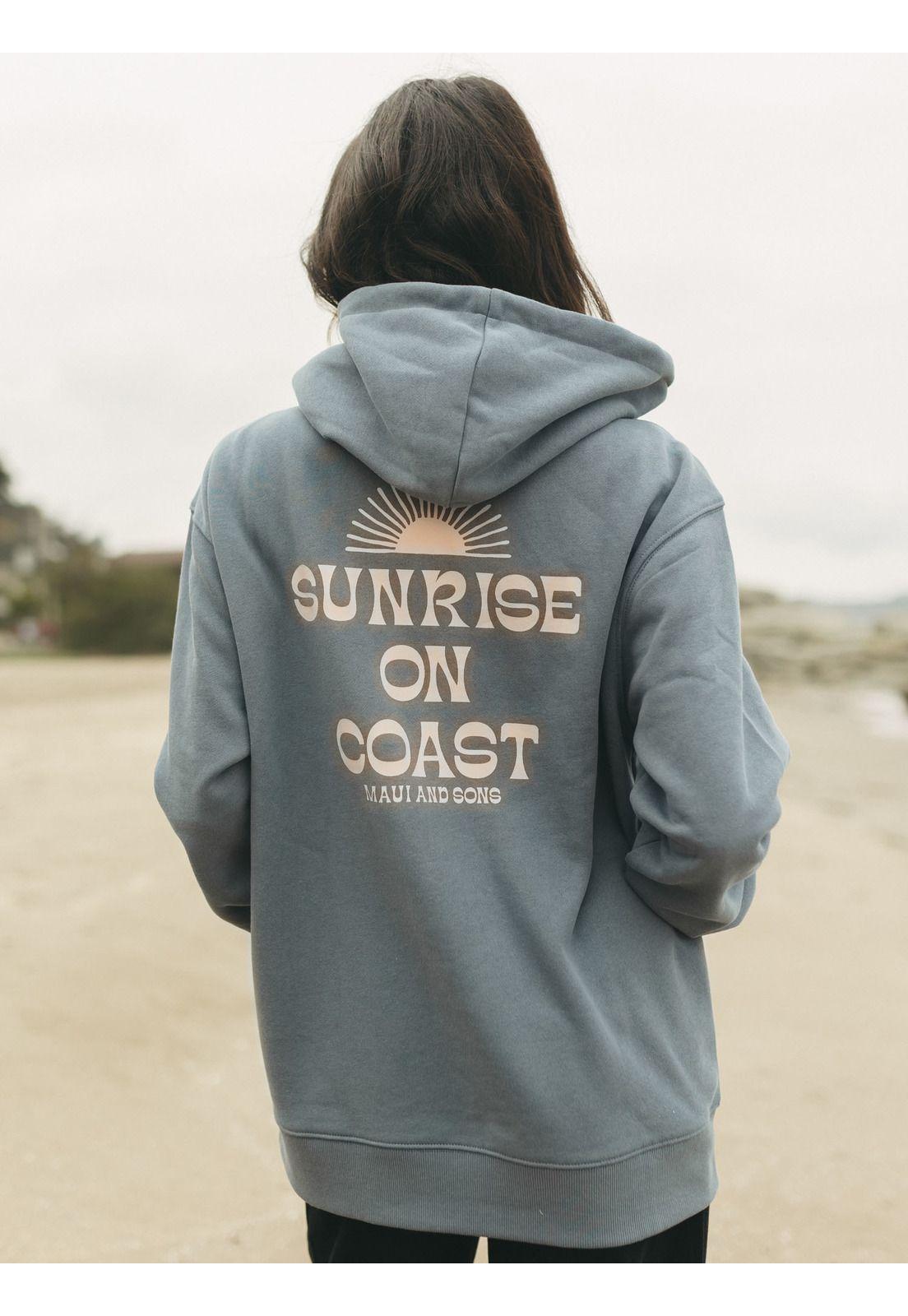 Poleron Canguro Maldivas Celeste Mujer Maui And Sons-2