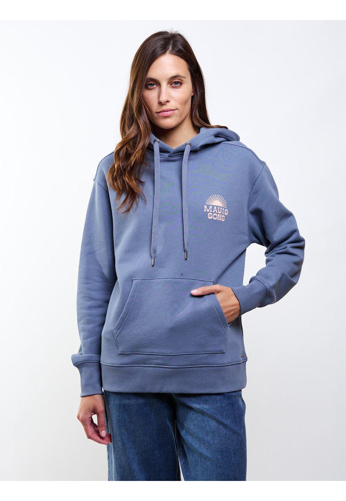 Poleron Canguro Maldivas Celeste Mujer Maui And Sons-3