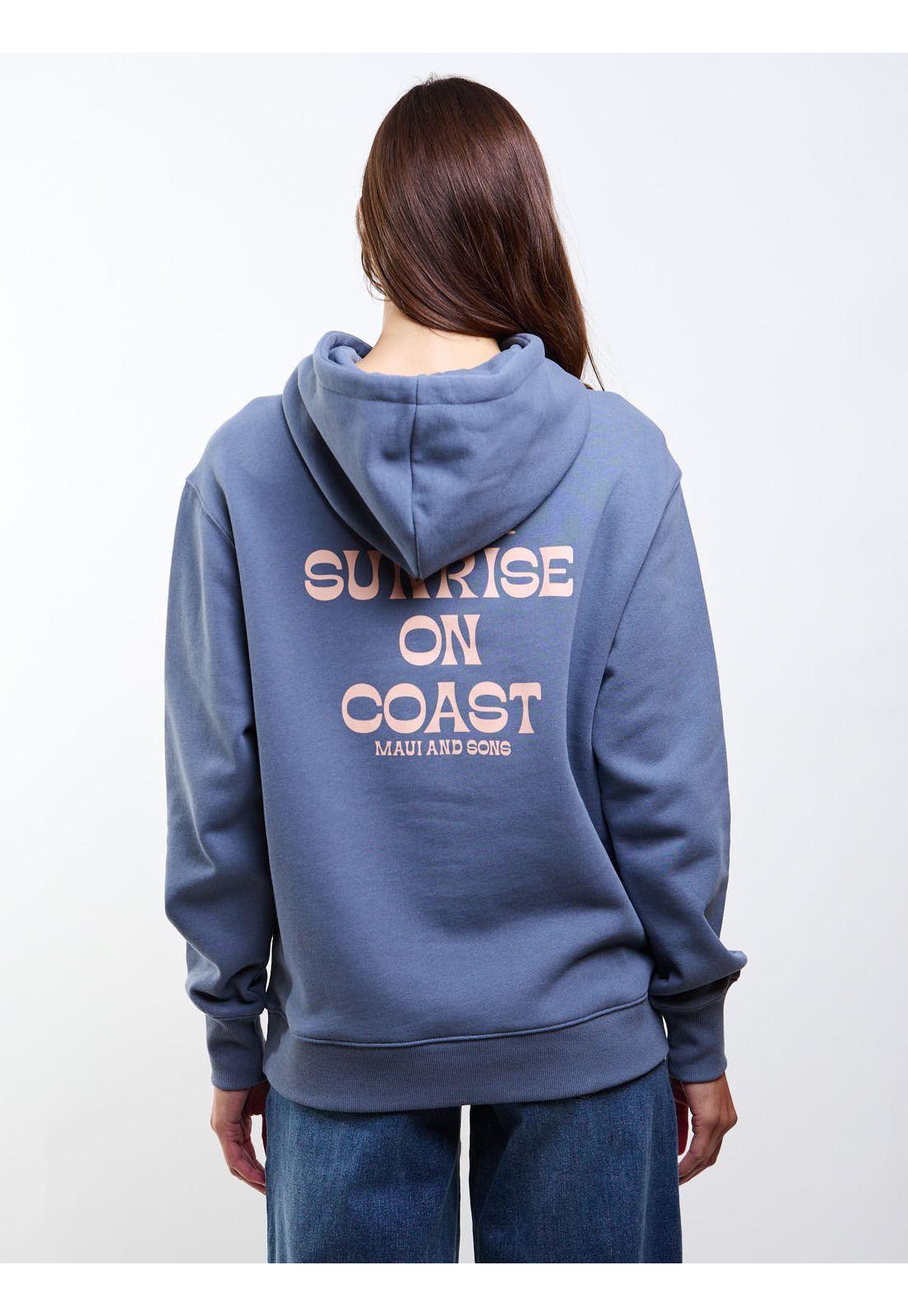 Poleron Canguro Maldivas Celeste Mujer Maui And Sons-4