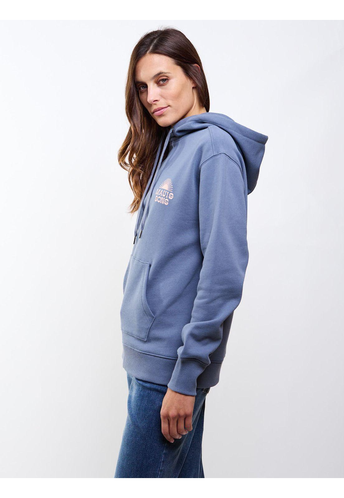 Poleron Canguro Maldivas Celeste Mujer Maui And Sons-5