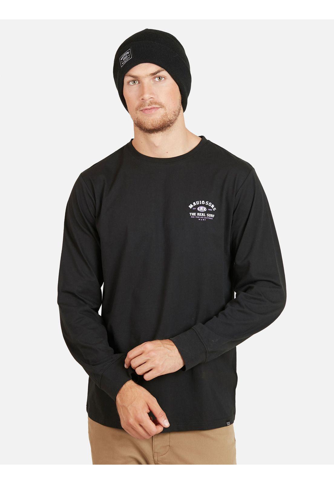 Polera EST LAX 1980. Hombre Negro Maui & Sons-0