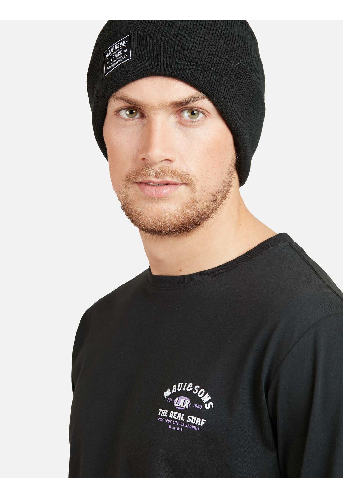 Polera EST LAX 1980. Hombre Negro Maui & Sons-2