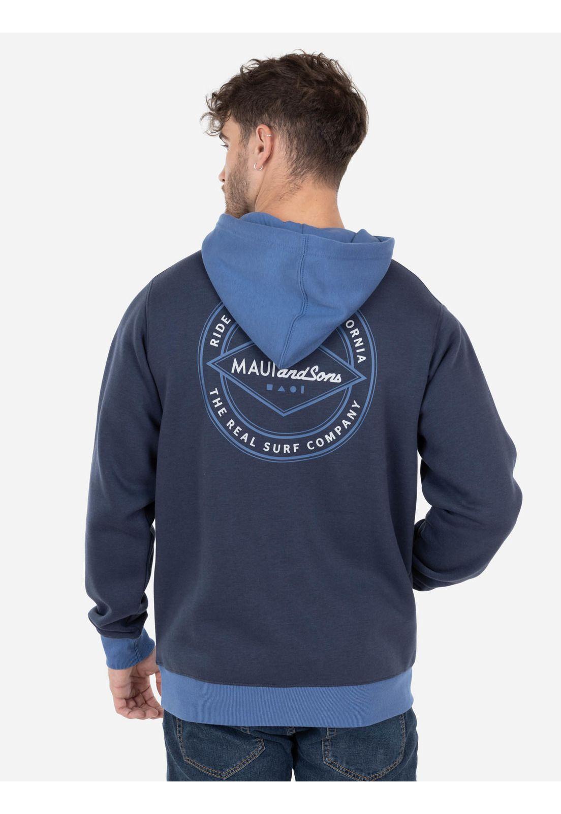 Poleron RIDE YOUR LIFE HOODIE Hombre Azul Maui and Sons-1