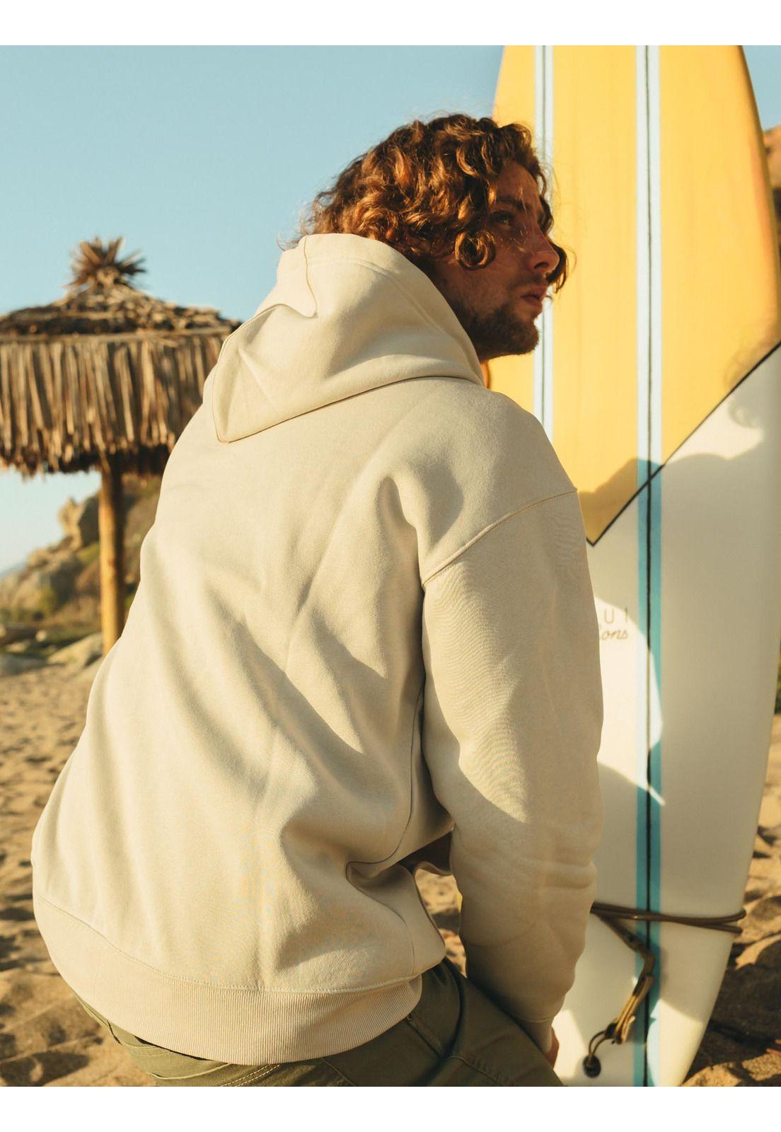 Poleron FZ Cookie Badge Beige Hombre Maui And Sons-2