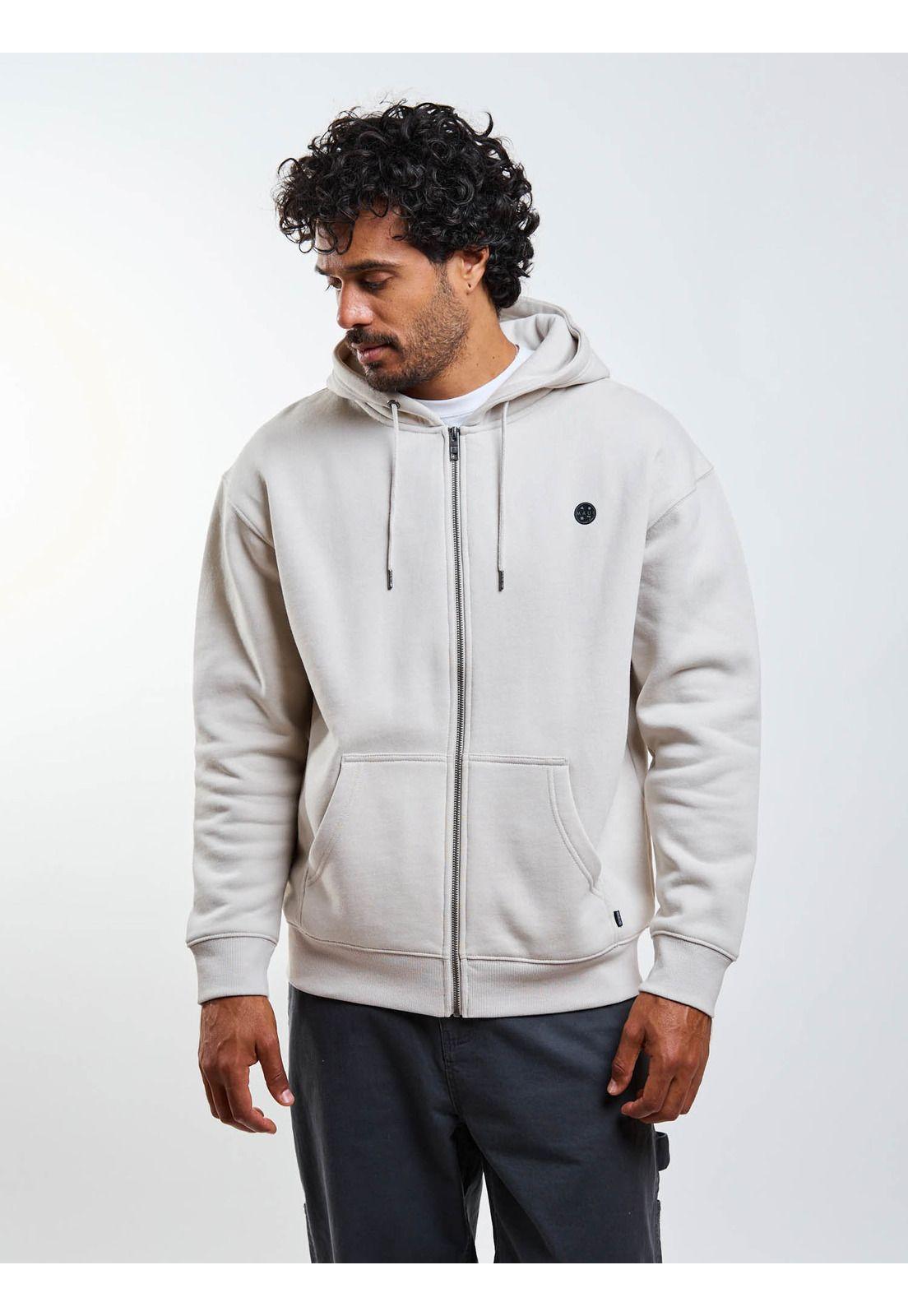 Poleron FZ Cookie Badge Beige Hombre Maui And Sons-3