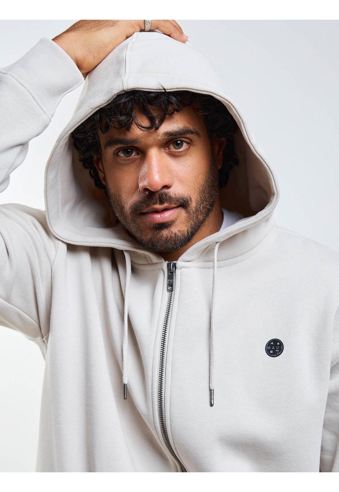 Poleron FZ Cookie Badge Beige Hombre Maui And Sons-5