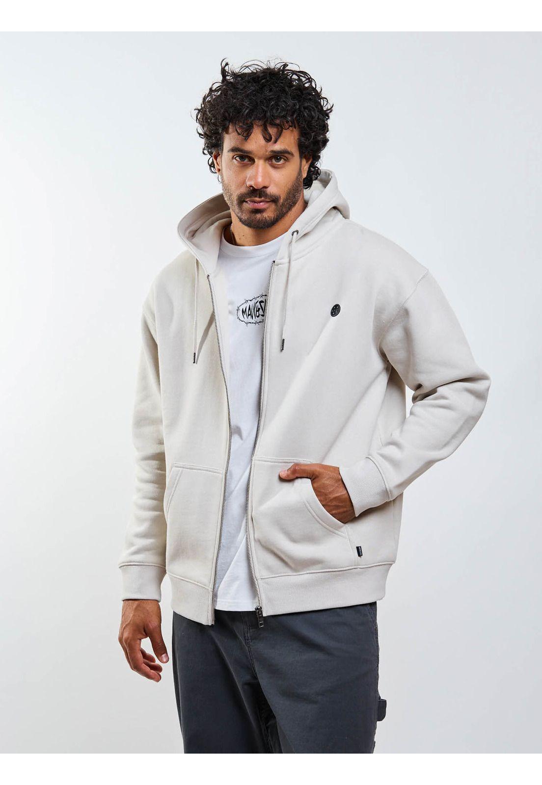 Poleron FZ Cookie Badge Beige Hombre Maui And Sons-7