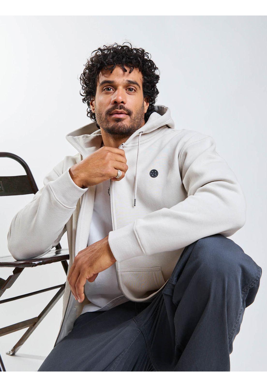 Poleron FZ Cookie Badge Beige Hombre Maui And Sons-8