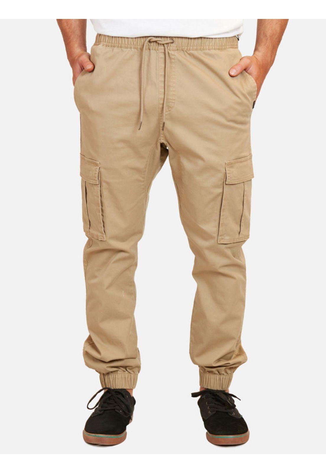 Pantalon Jogger Cargo Pocket Café Hombre Maui and sons-0