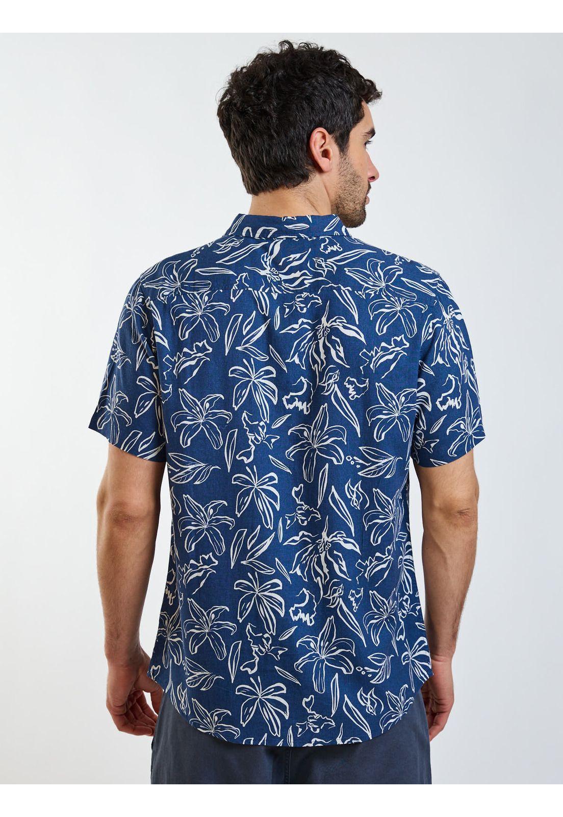 Camisa MC Hoku Azul Hombre Maui and Sons-1