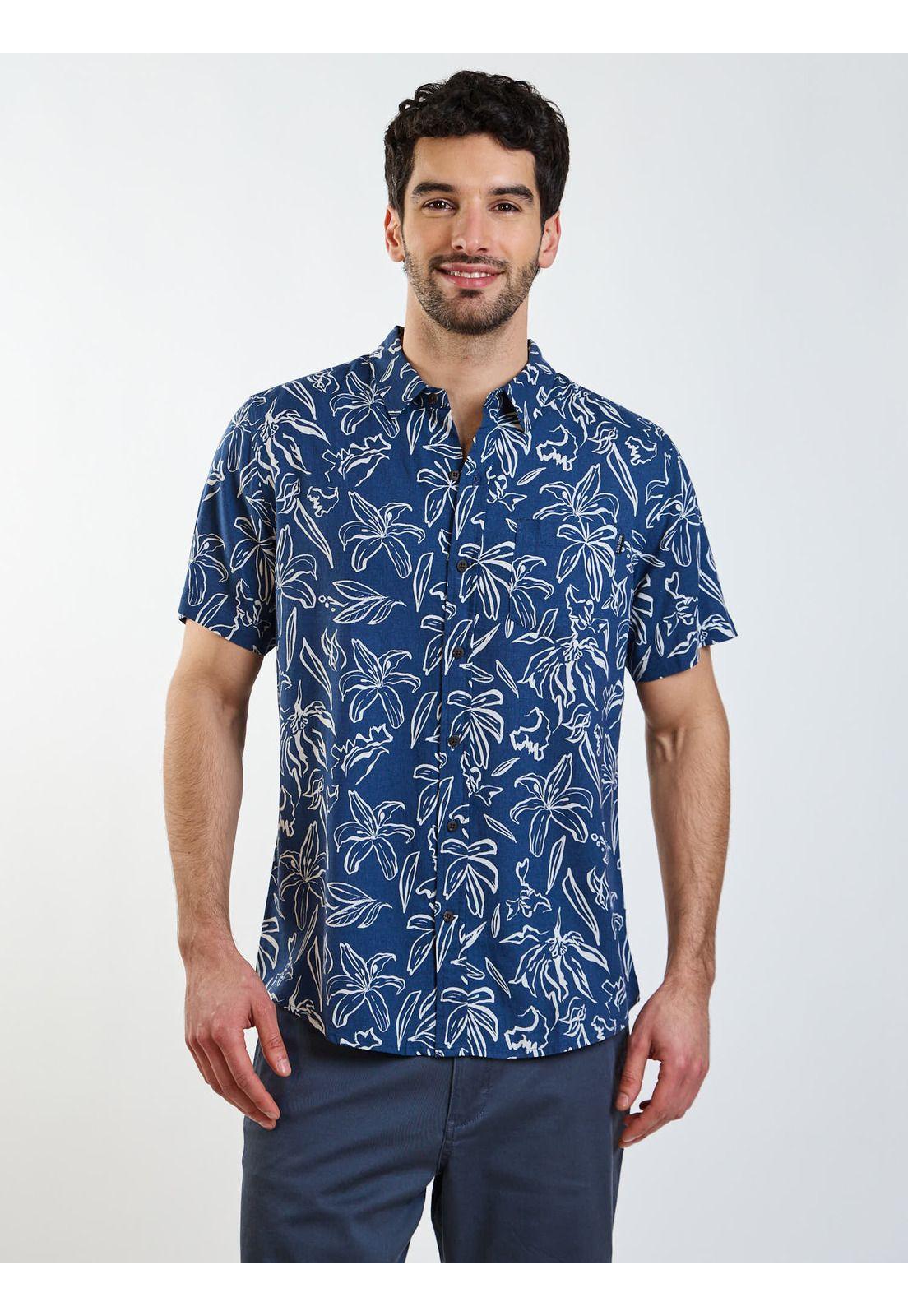 Camisa MC Hoku Azul Hombre Maui and Sons-6
