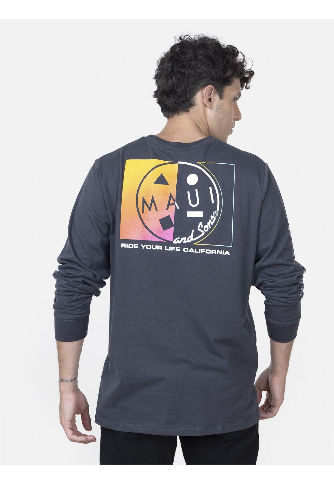 Polera Hombre COOKIE SOLID G LS TEE Gris Maui and Sons-1