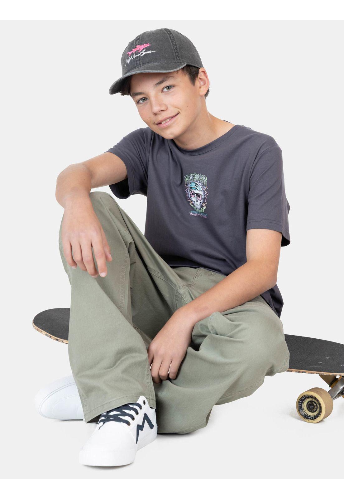 Polera MC SeaSnaps Gris Infantil Maui And Sons-3