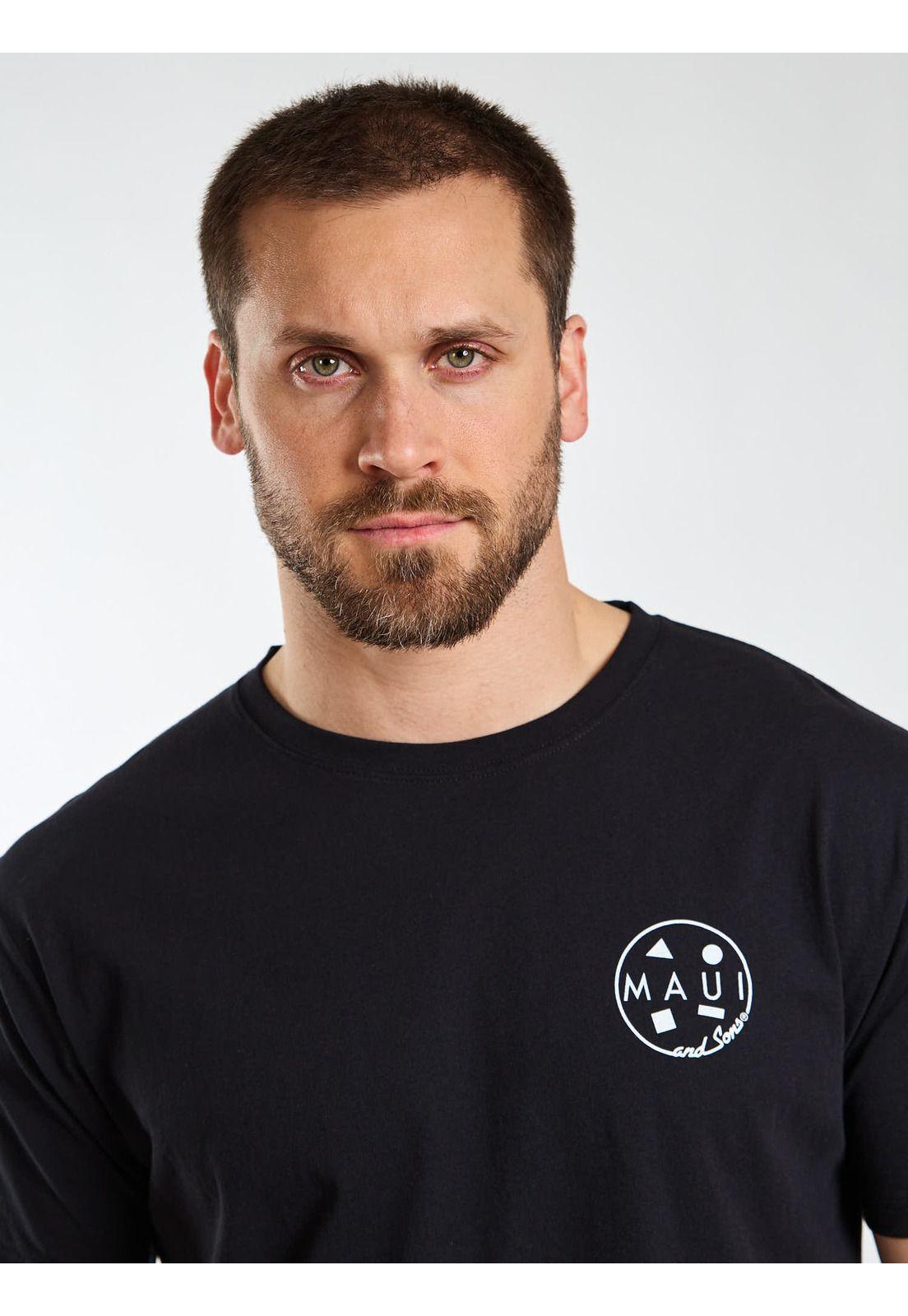 Polera MC Palms Negro Hombre Maui and Sons-4