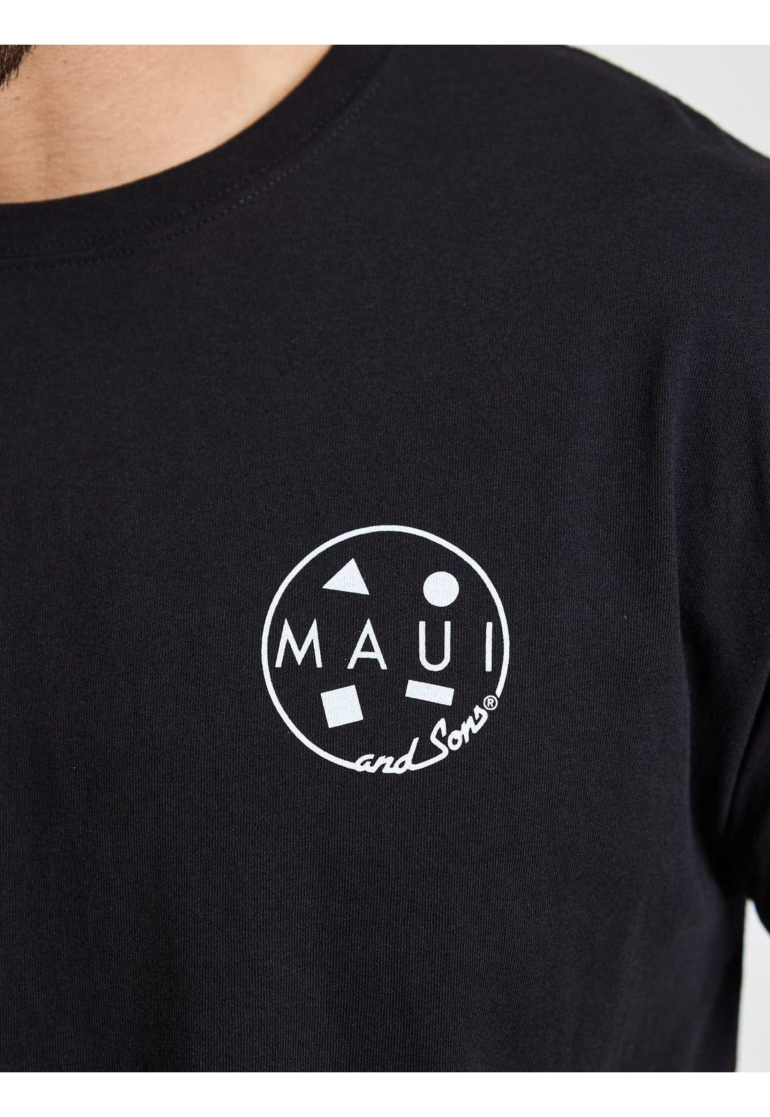 Polera MC Palms Negro Hombre Maui and Sons-5
