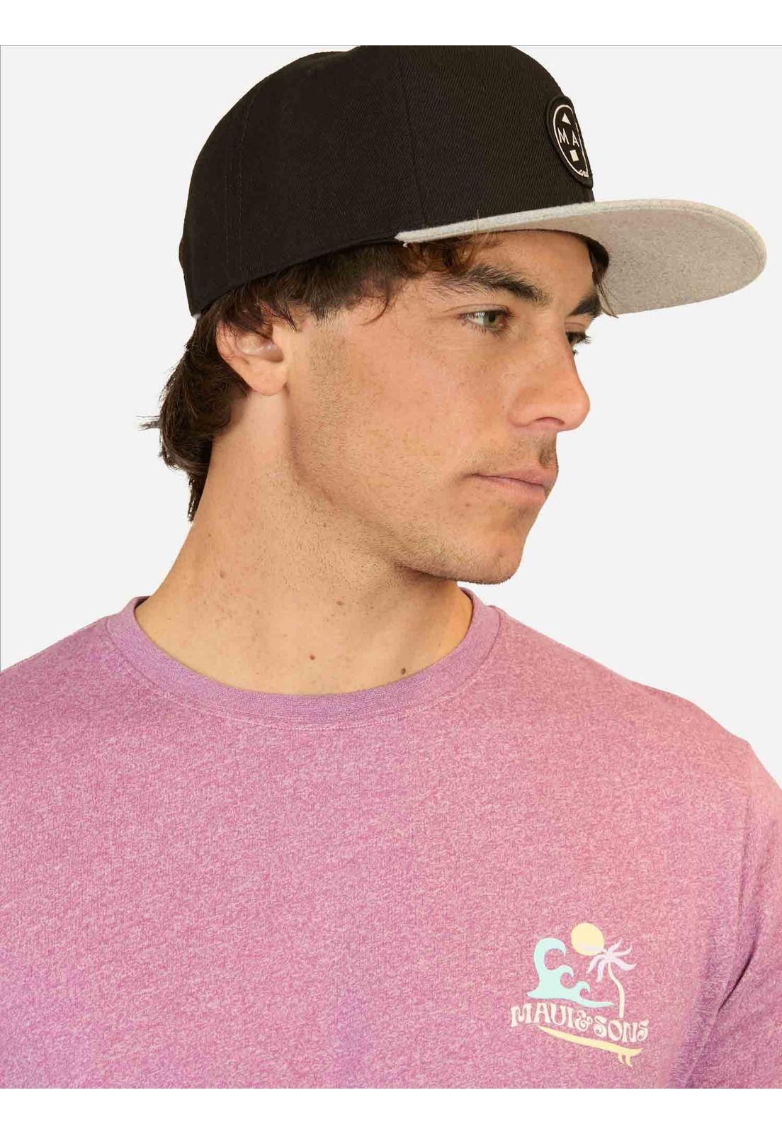Polera MC Maui Beach Burdeo Hombre Maui And Sons-3