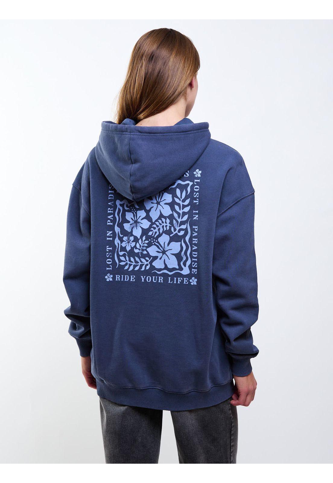 Poleron Canguro Sumatra Azul Mujer Maui And Sons-1