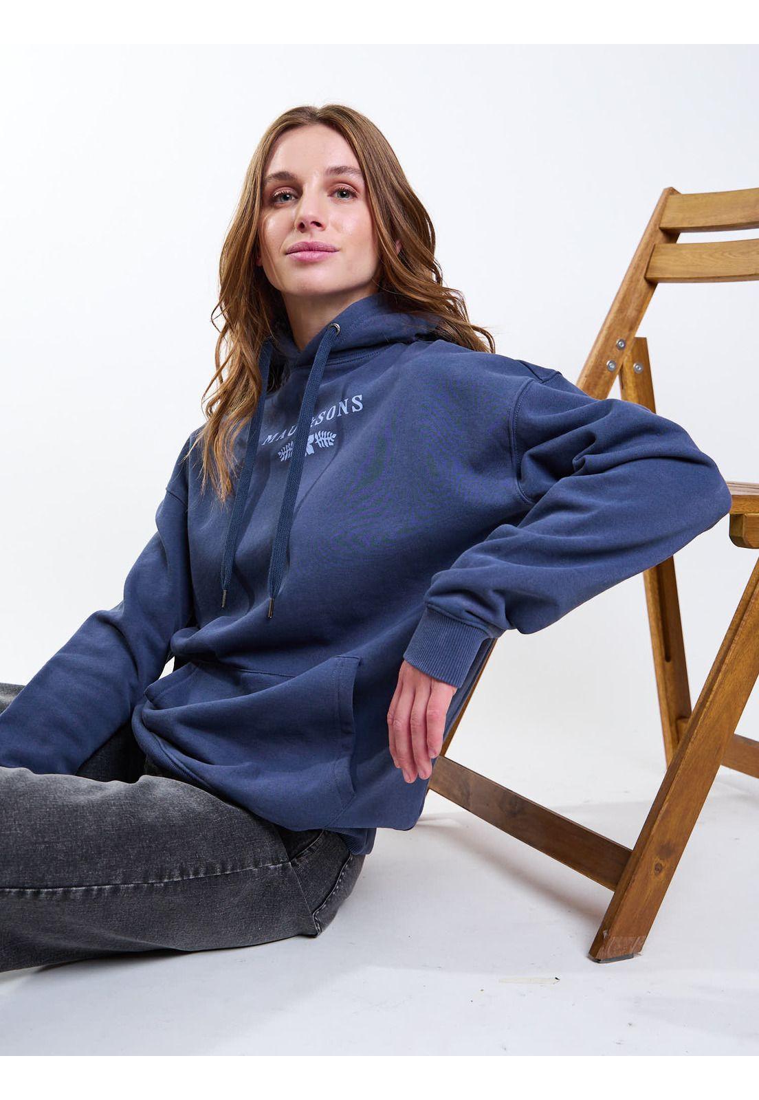 Poleron Canguro Sumatra Azul Mujer Maui And Sons-6