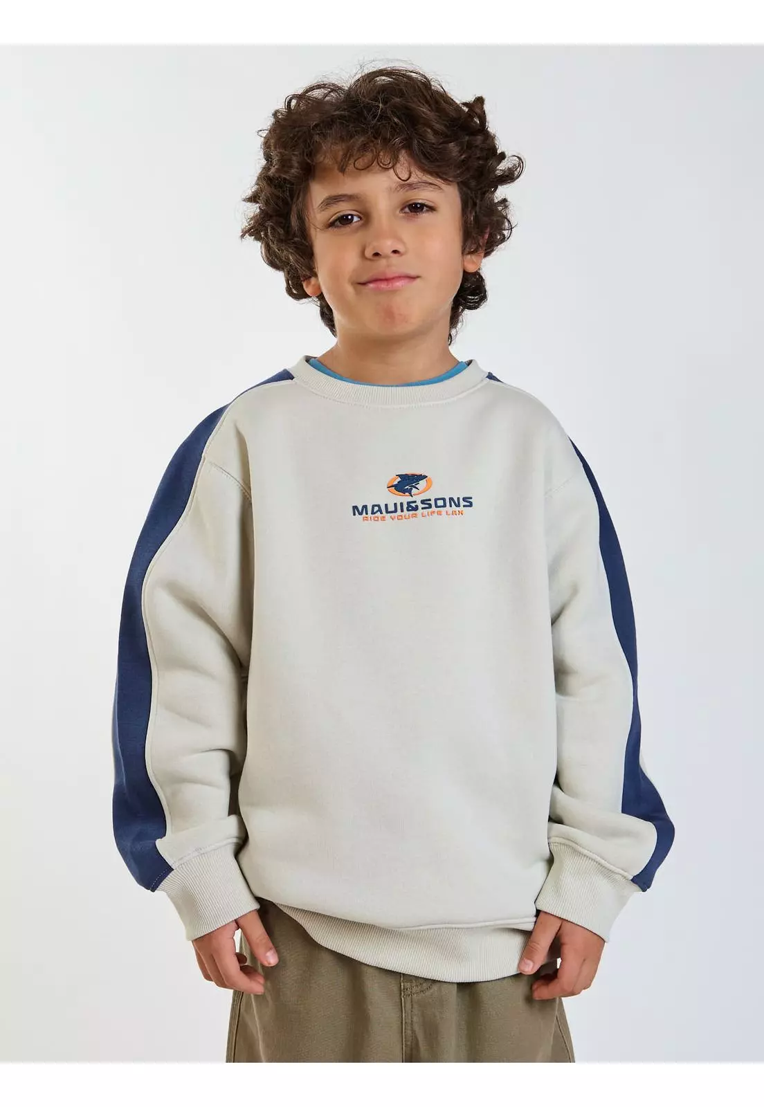 Poleron CR Spirit Beige Infantil Maui and Sons-5