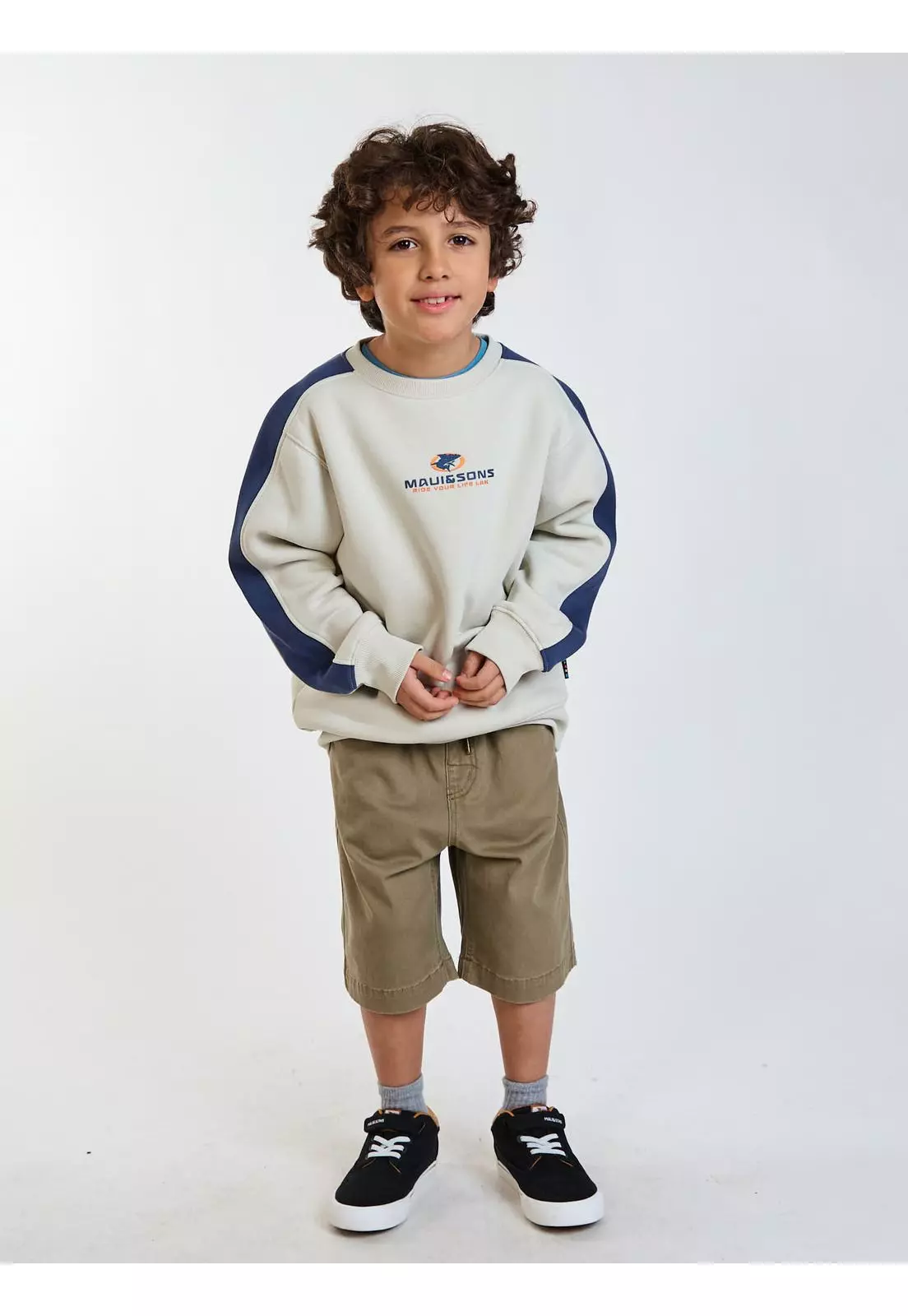 Poleron CR Spirit Beige Infantil Maui and Sons-6