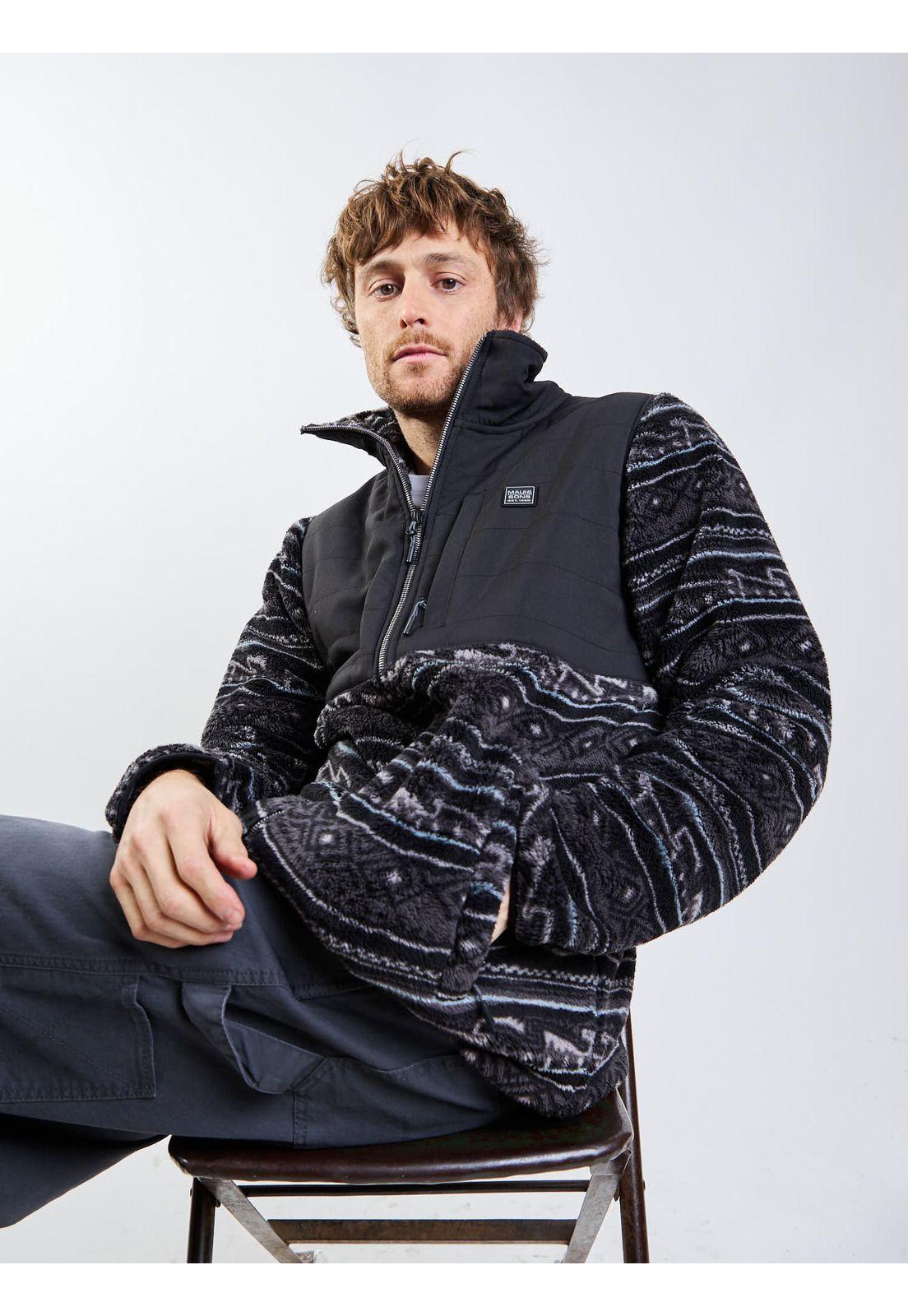 Poleron Chiporro Black Awuay Multicolor Hombre Maui And Sons-6