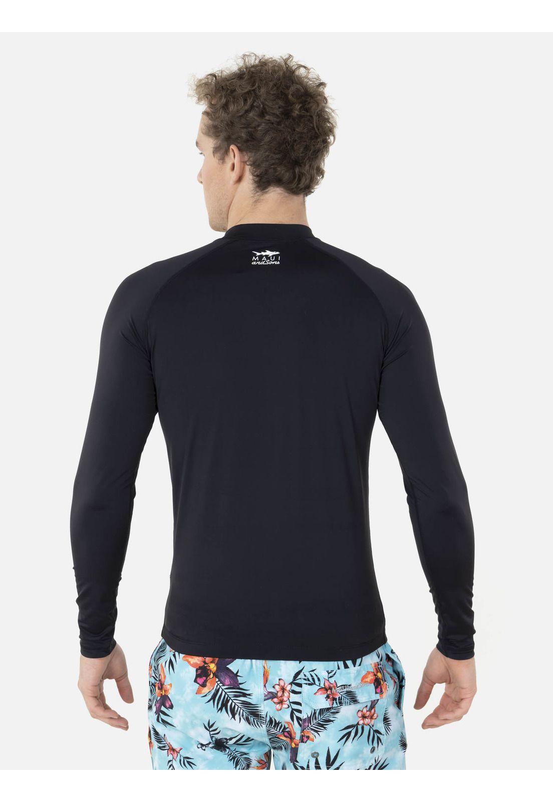 Polera CLASSIC UVP LS Hombre Negro Maui and Sons-1