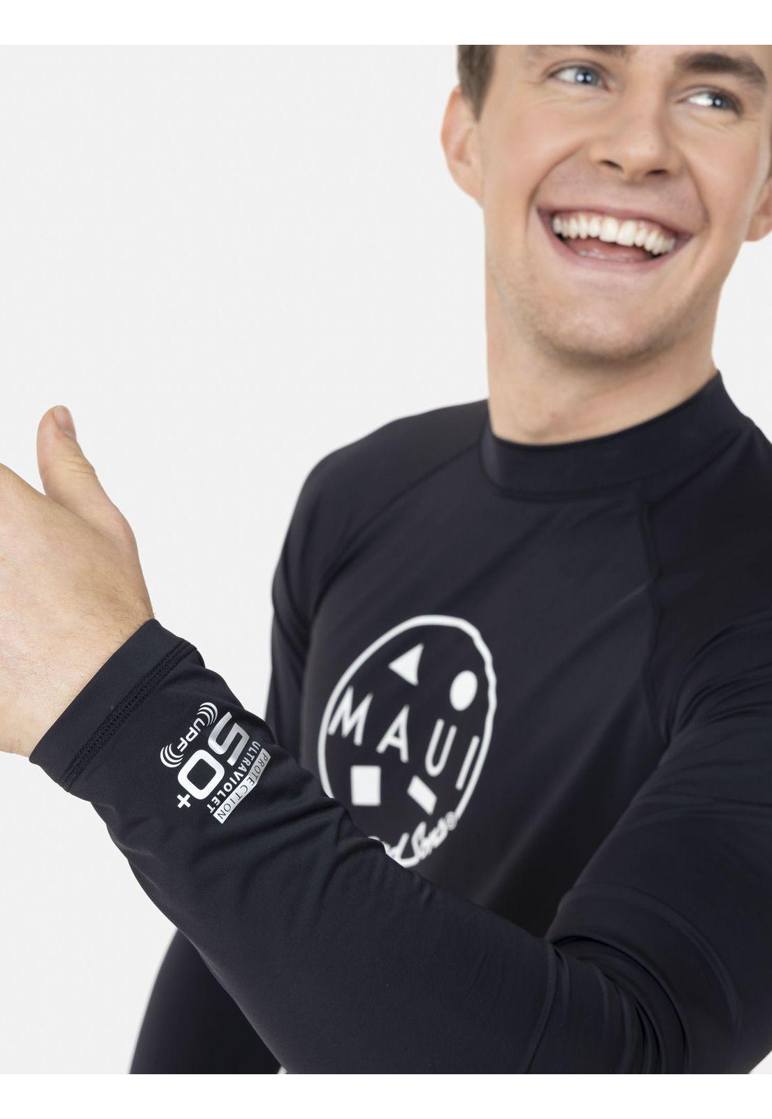 Polera CLASSIC UVP LS Hombre Negro Maui and Sons-2