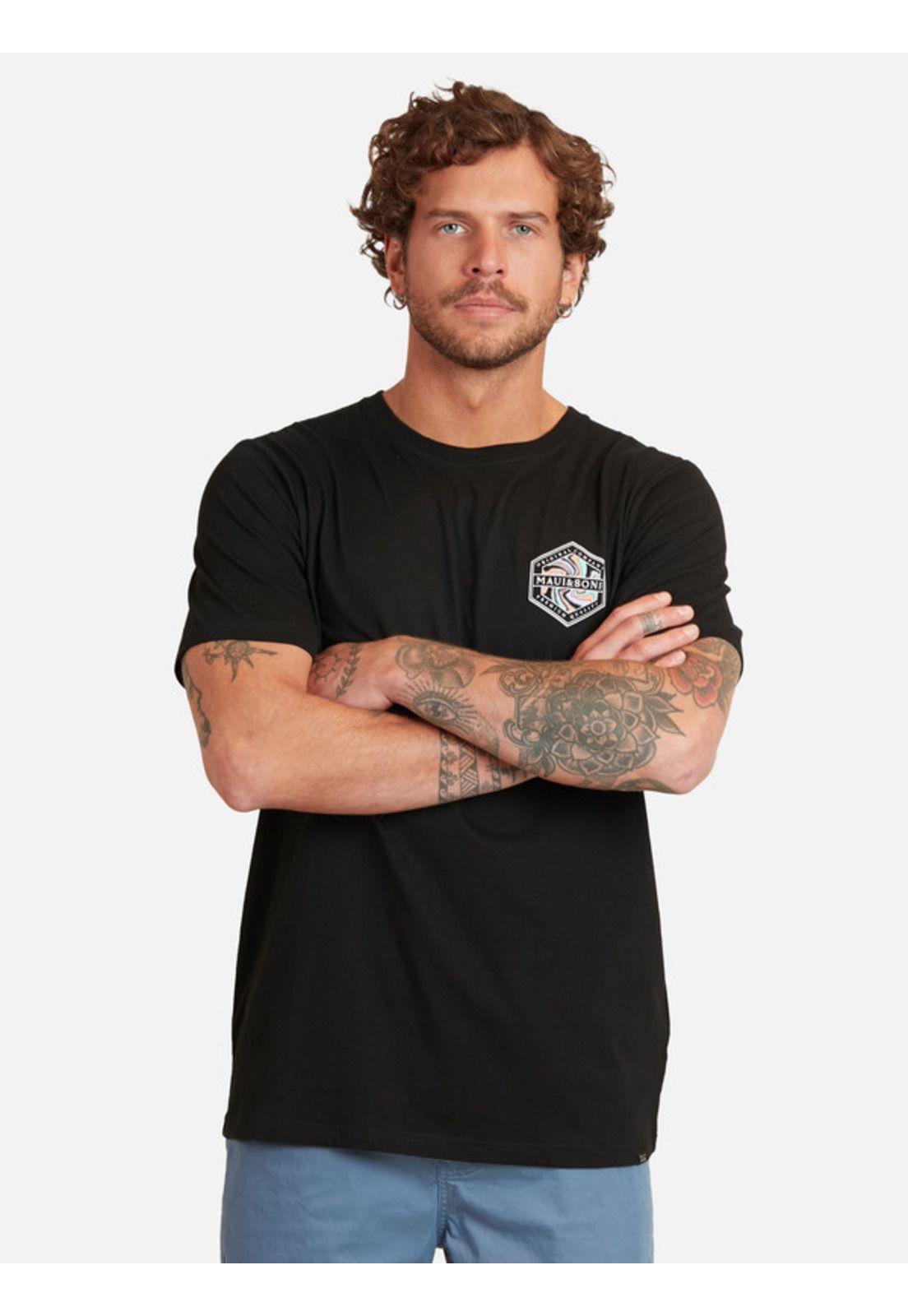 Polera Og Pq Ss Tee Hombre Negro Maui And Sons-0