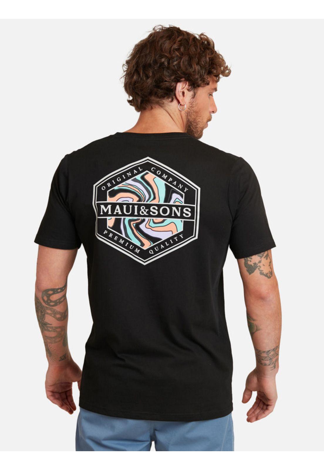 Polera Og Pq Ss Tee Hombre Negro Maui And Sons-1